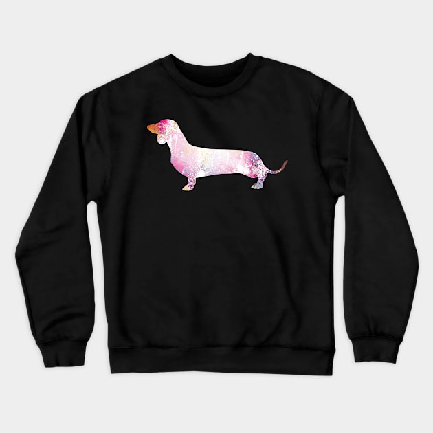 Paint Splash Dachshund Crewneck Sweatshirt by tribbledesign